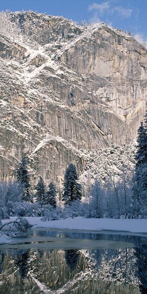 Phone wallpaper: Snow, Mountains, Winter, Lake, Nature, Tree, Mountain, Earth free download
