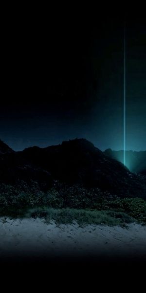 Majestic Sci-Fi Night Scene with Planets and Mountains