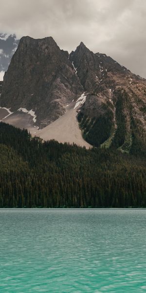 Phone wallpaper: Nature, Clouds, Mountain, Trees, Lake, Landscape free download