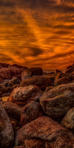 Phone wallpaper: Sunset, Sky, Beach, Earth, Glow, Australia free download