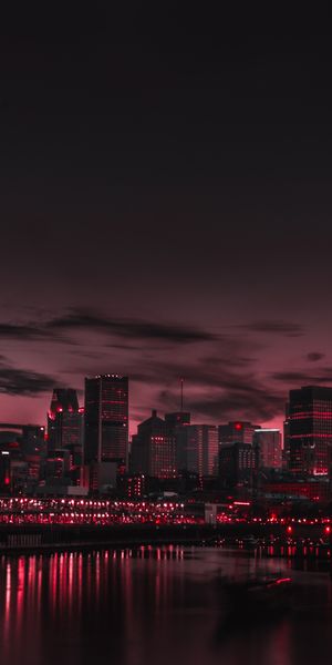 Vibrant Night City Panorama Wallpaper