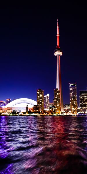 Phone wallpaper: Cities, Night, Canada, Toronto, Ontario, Man Made free download