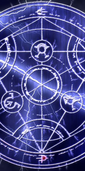 Intricate Fullmetal Alchemist 4K Phone Wallpaper Featuring Alchemical Circle