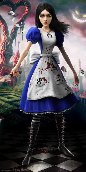 Alice from Madness Returns: Dark and Intriguing Mobile Wallpaper