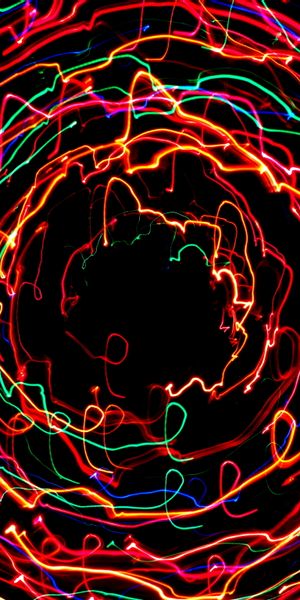 Phone wallpaper: Long Exposure, Motley, Glow, Multicolored, Abstract free download