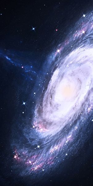 Majestic Galaxy Wallpaper Featuring Cosmic Beauty and Stars