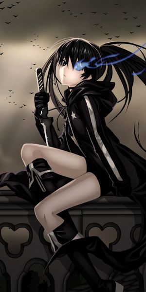 Black Rock Shooter with Raven: A Stunning Anime Wallpaper