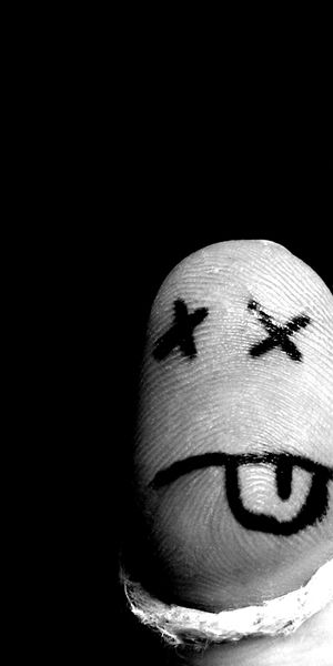 Dark Sad Finger Art for Mobile Wallpaper