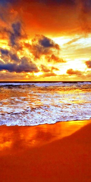 Tropical Sunset Over the Sea