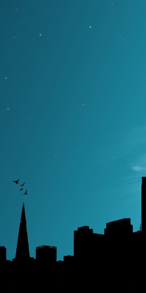 Phone wallpaper: Skyline, Cgi, Night, Artistic, City free download
