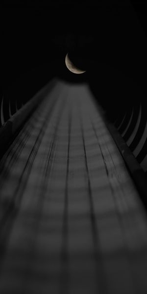 Phone wallpaper: Pipe, Sky, Prospect, Tunnel, Trumpet, Perspective, Night, Moon, Dark free download