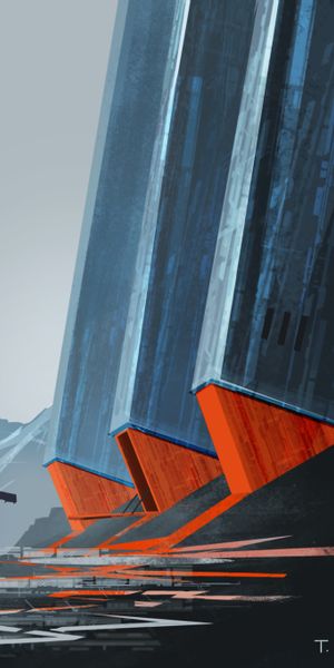Phone wallpaper: Future, Airship, Art free download