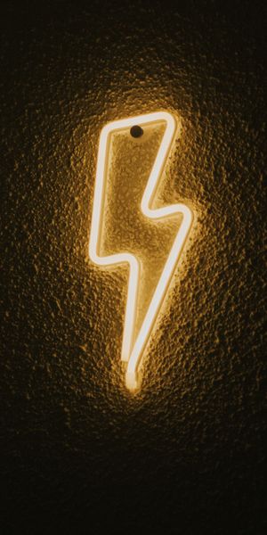Neon Lightning Sign: A Perfect Mobile Wallpaper Choice