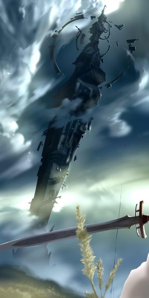 High-Quality Phone Wallpaper Featuring an Anime Girl in a Dramatic Scene