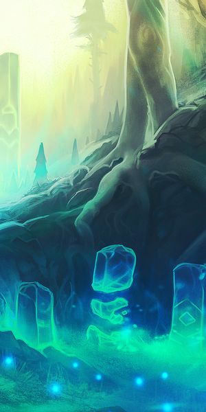 Phone wallpaper: Rock, Runes, Particles, Art, Fantasy, Magic free download