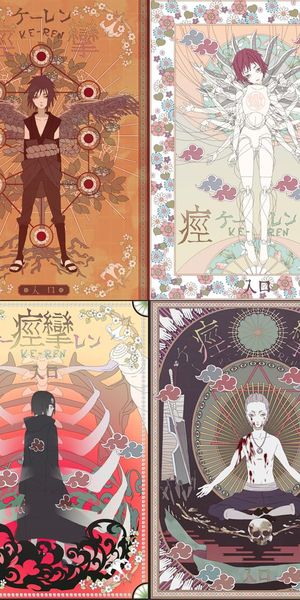 Vibrant Naruto Akatsuki Characters Phone Wallpaper Collection