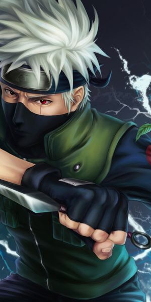 Kakashi Hatake in Action - Stunning Anime Wallpaper