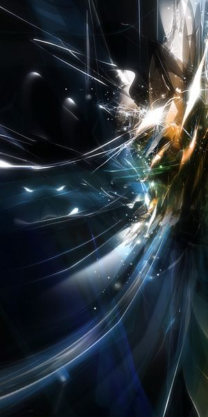 Abstract Technology Wallpaper Featuring Dark Colors and Dynamic Shapes