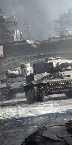 Gray World of Tanks Mobile Wallpaper