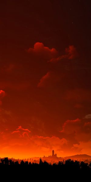 Phone wallpaper: Landscape, Sunset, Sky, Cloud, Video Game, The Witcher, The Witcher 3: Wild Hunt fr