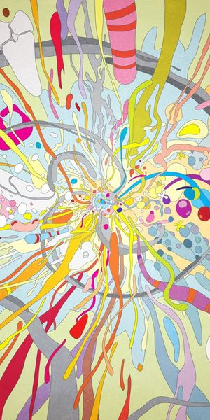 Phone wallpaper: Drawing, Multicolored, Motley, Light, Shine, Picture, Abstract free download