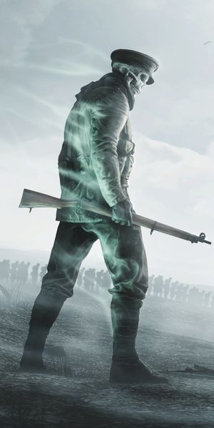 Phone wallpaper: Dark, Warrior, Soldier, Undead, Rifle free download