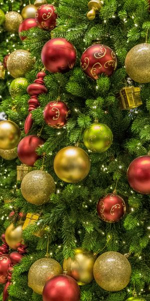 Vibrant Christmas Tree with Colorful Decorations
