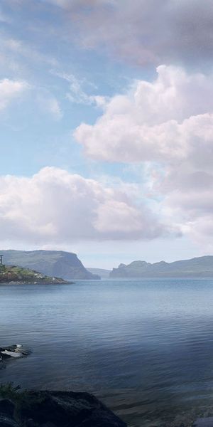Gothic Cliffside Castle by the Seaside - 4K iPhone Wallpaper
