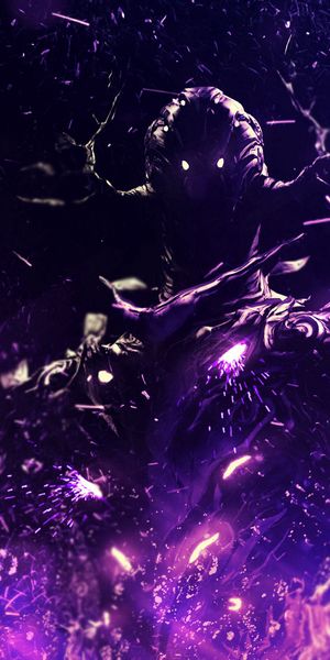 Phone wallpaper: Sparks, Glare, Creature, Being, Art, Dark free download