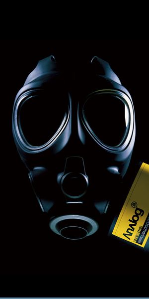 Striking Dark Gas Mask Wallpaper for Your Phone