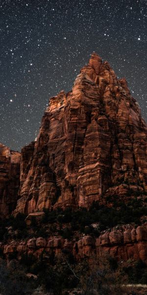 Phone wallpaper: Mountains, Mountain, Starry Sky, Earth free download