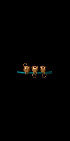 Adorable Vector Monkeys Hanging on a Branch
