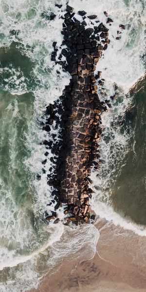 Phone wallpaper: Beach, Earth, Aerial, Seashore free download