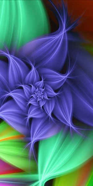 Bright and Colorful Abstract Floral Mobile Wallpaper for a Lively Background