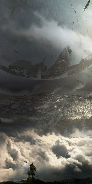 Epic Destiny 2 Landscape with Planet for Mobile Wallpaper