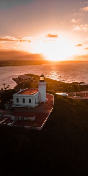 Breathtaking Sunset at a Lighthouse on the Wharf