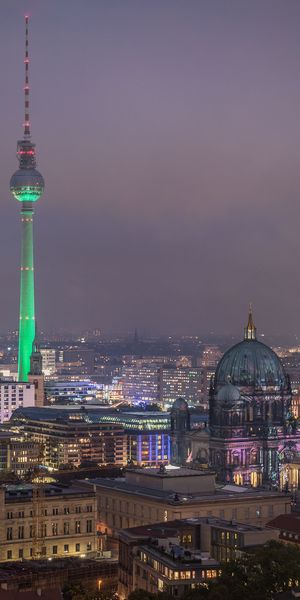 Berlin Cathedral Skyline at Night - A Visual Delight