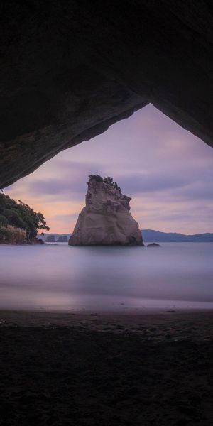 Phone wallpaper: Rock, Water, Cave, Nature, Dark free download
