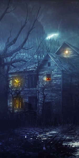 Haunted House Wallpaper for a Spooky Halloween Night