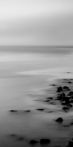 Phone wallpaper: Gloomily, Chb, Stones, Bw, Gloomy, Lighthouse, Nature free download
