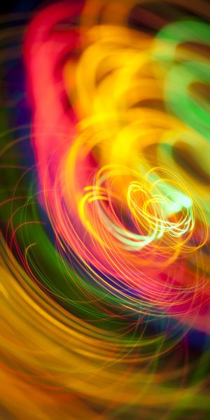 Vibrant Abstract Light Rings for Stunning Phone Wallpapers