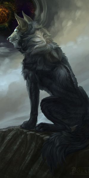 Phone wallpaper: Wolf, Predator, Beast, That's Incredible, Fiction, Art free download