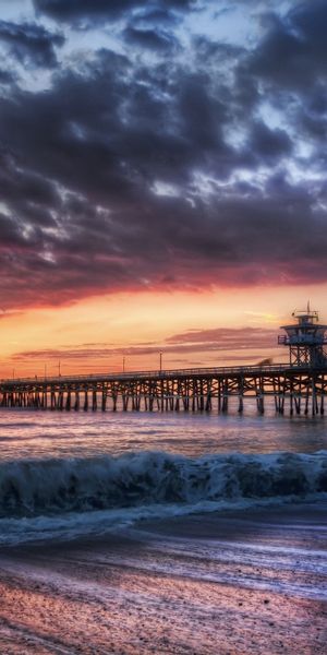 Breathtaking HDR Sunset at California Pier