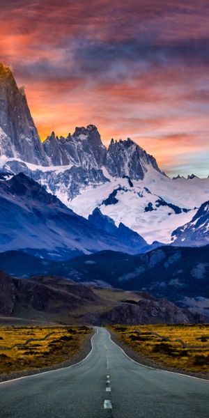 View of Mount Fitz Roy at Sunset in Patagonia, Argentina
