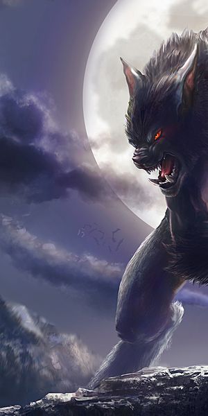 Intense Dark Werewolf iPhone Wallpaper in 4K - Perfect for Fans of Fantasy