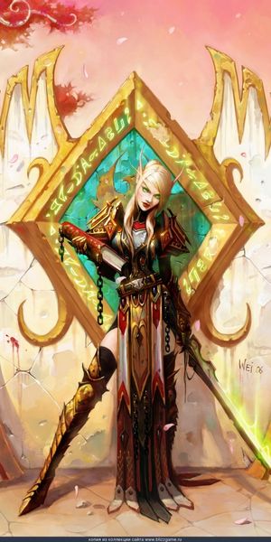 Free Phone Wallpaper Featuring a Powerful World of Warcraft Character