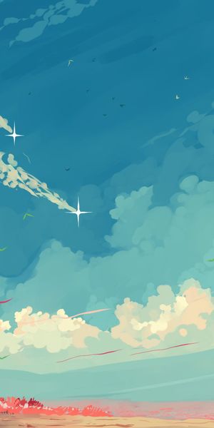Thoughtful Guy Gazing at a Starry Sky in Vibrant Art Style