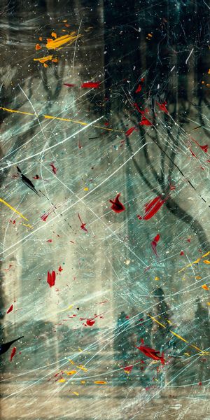 Phone wallpaper: Abstract, Smooth, Paint, Scratches, Glass, Silhouette, Blur free download