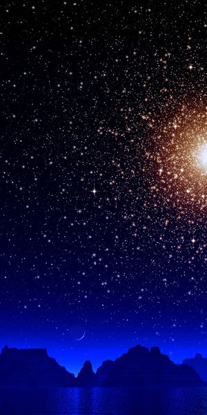 Breathtaking Sci-Fi Landscape Under a Starry Night Sky