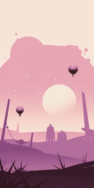 Phone wallpaper: Planet, Aliens, Art, Vector free download